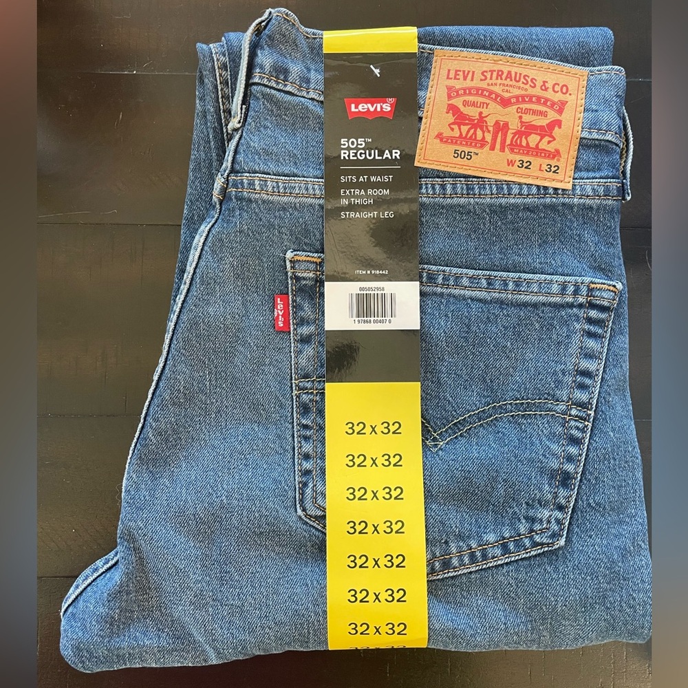 Levi's 505 Regular Fit Jeans - Classic Denim